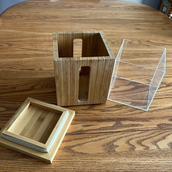 Bamboo Storage Box with Window - Picture 2 of 5